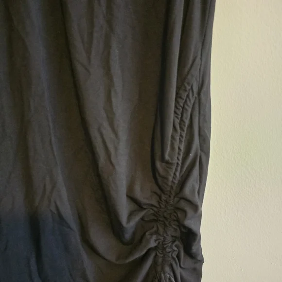 Black Lace Trim Asymmetrical Dress M - Picture 5 of 8